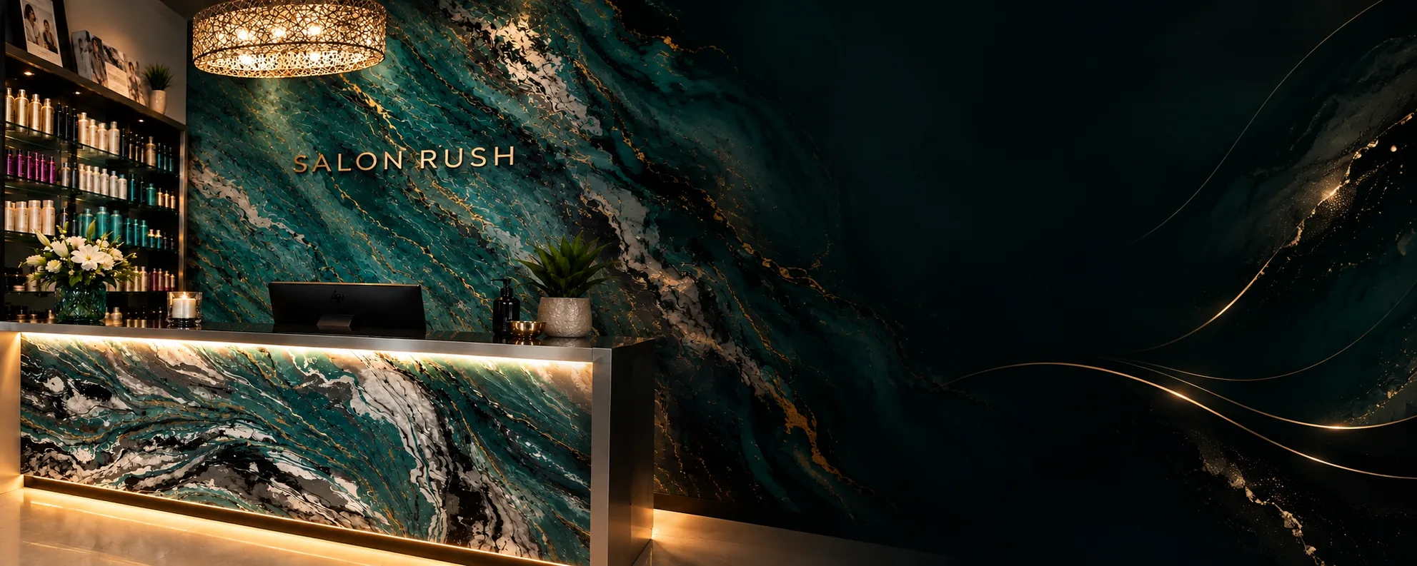 The Salon Rush front desk in West Bloomfield